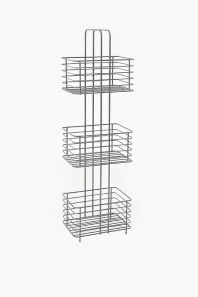 Aura Powder Coated Utility Tower Rack – Bathroom Storage Stand Steel Rack Shelf