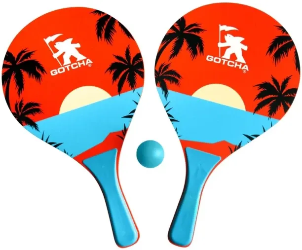 Gotcha Beach Ball Set Turqu Blue, Red Table Tennis Blade