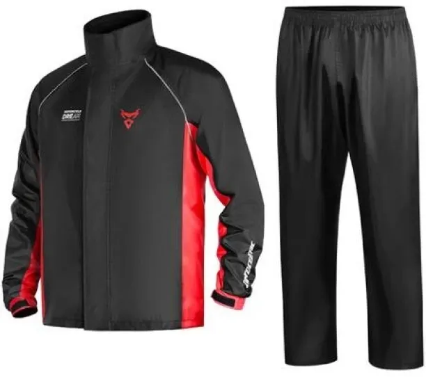 Motocentric Rain Suits for Waterproof Motorcycle Rain Gear Rainwear - Red-XXL Solid Men Raincoat