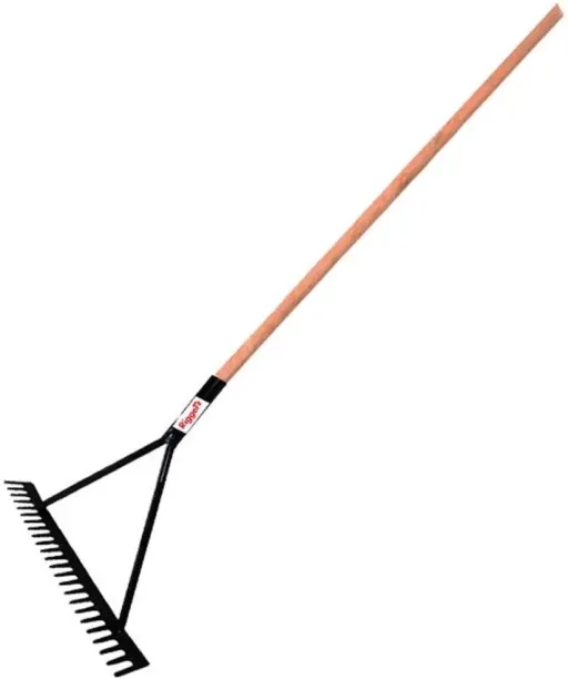 RIGGER Steel Road Rake 24 Tooth Landscape Rake