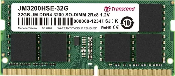 Transcend Unbuffered SO-DIMM DDR4 32 GB (Quad Channel) Laptop Ram (JM3200HSE-32G)