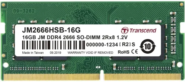 Transcend SODIMM DDR4 16 GB (Dual Channel) Laptop Ram (JM2666HSB-16G)
