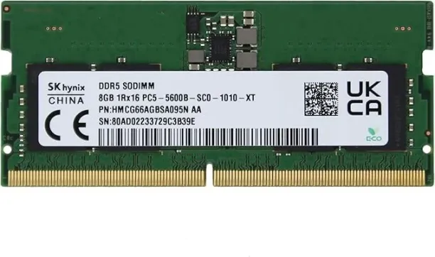 SKhynix Sodimm DDR5 8 GB (Dual Channel) Laptop Ram (AM62SS11G64HY-WP)