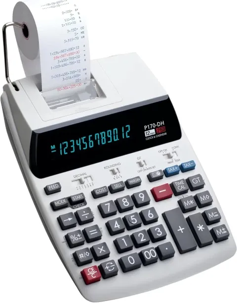 Apex Electronic P23-DHV-3 Printing Calculator with Double Check Function, Tax Calculation and Curre…