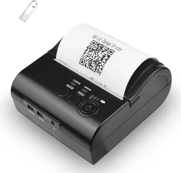 LIUHUI 80mm bluetooth portable thermal receipt printer,only compatible with android/Windows,3 inch …