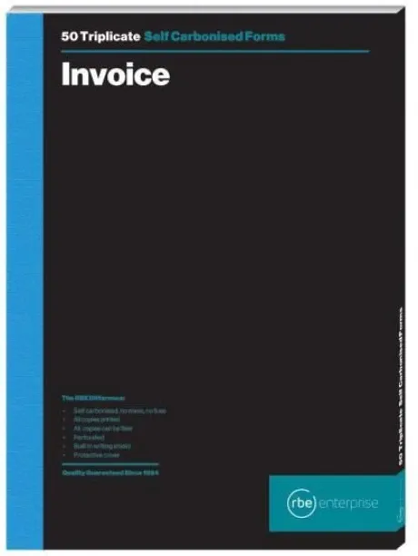 RBE Invoice Triplicate Books 34532 invoice