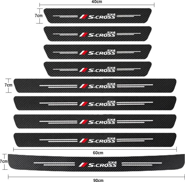Huanix 50 cm Car door sill stickers Self Adhesive Sticker