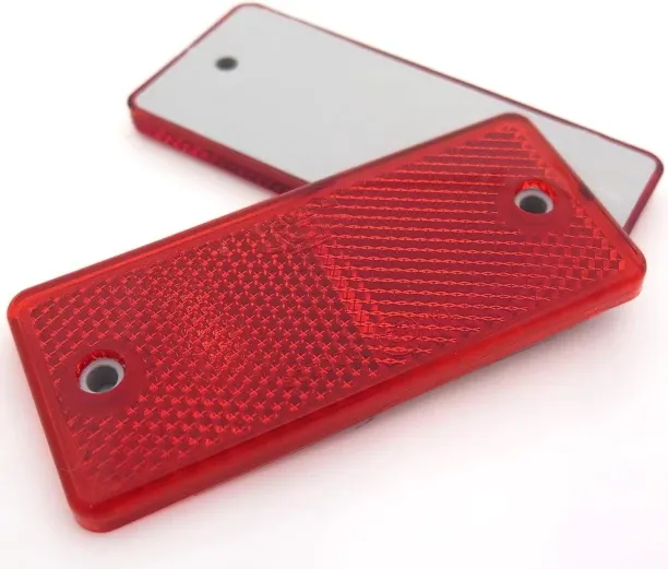 Just Simplified Industrial Red Rectangular Rear Reflectors for Trailers 4 cm x 9 cm Red Reflective …