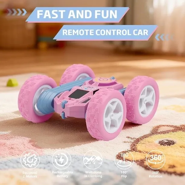 Fariedl Remote Control Car, RC Cars Toys for Kids Ages 6-12, 2.4GHz RC Stunt Truck with 360° Double…