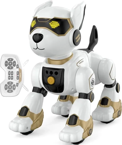 Granty Robot Dog for Kids, Remote Control Dog with Voice Touch Interaction and lmitation Show, Prog…