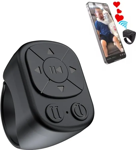 Fantasy Town TikTok Scrolling Ring - Remote Control for TikTok, Bluetooth Page Turner Ring Scroller…