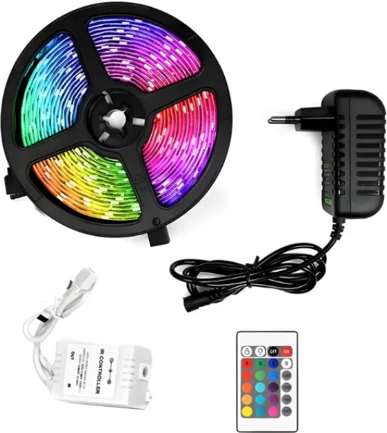 Wobuciko 100 LEDs 5 m Multicolour Colour Changing Disco Light