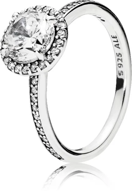 Pandora Sterling Silver Cubic Zirconia Sterling Silver Plated Ring