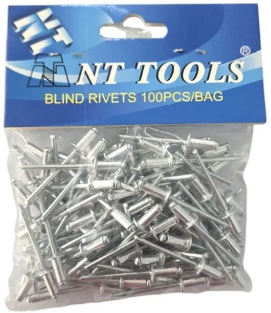 NT TOOLS Aluminium Pop Rivets 4.0x10mm (100pcs) Aluminium Rivet