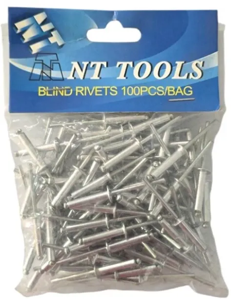 NT TOOLS Aluminium Pop Rivets 4.0x21mm (100pcs) Aluminium Rivet