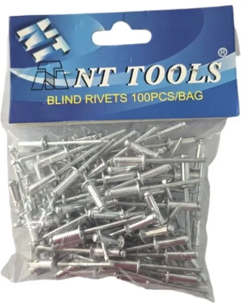 NT TOOLS Aluminium Pop Rivets 4.0x15mm (100pcs) Aluminium Rivet