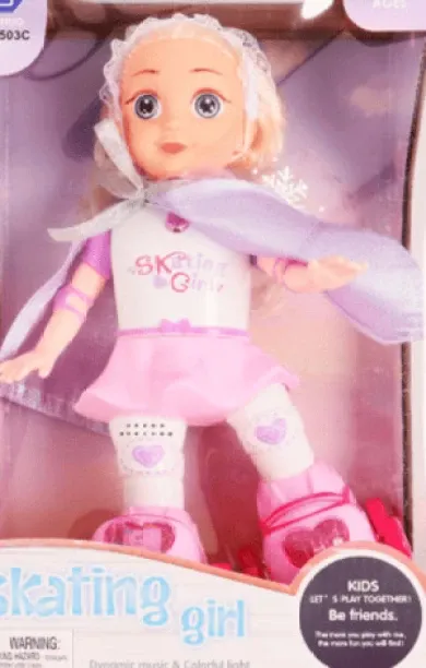 Toy Doll Skating Girl Plastic Doll Role Play Toy
