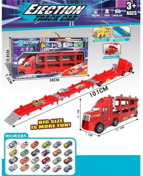 Electric Track Car 2-in-1 Ejection Track Car Toy Set Role Play Toy