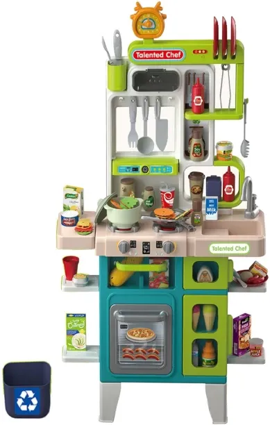 Teeto Toys XXL Home Chef Kitchen Playset 104piece - Cooking Toy - Toys for Toddlers Role Play Toy