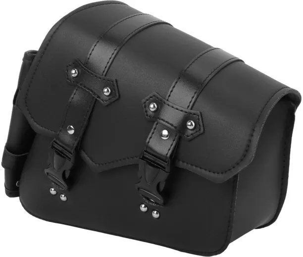 MAX (Black left)Motorcycle Saddle Side Tool Motorbike Tail Bike Arm Swing Swingarm Pouch Luggage Wa…