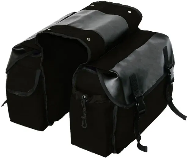 MAX (Y-MC0013 green)Universal Saddlebag for Motorcycle Bag Canvas Back Seat Luggage Bags For Sports…