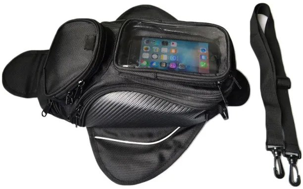 MAX -1New Waterproof Motor Tank Bag Black Oil Fuel Tank Bag Magnetic Motorbike Saddle Bag Single Sh…