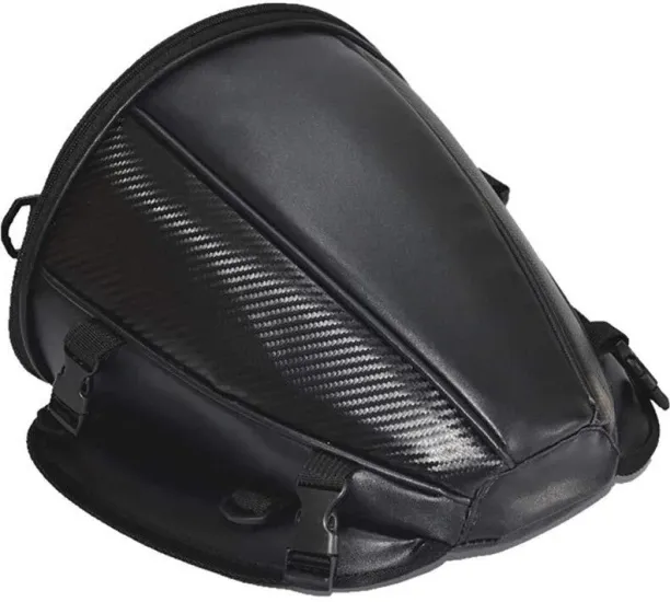 MAX (Black)Motorcycle Bags Tail Bag Storage Luggage Bike Sports Waterproof Back Pack Seat Carry Lea…