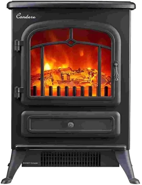 CONDERE Electric Heater ZR-8002, Freestanding Electric Fireplace Heater Radiant Heater