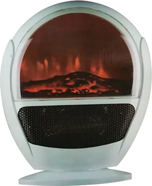 Shopmarket Electric Fireplace Fan Heater – Flame Effect, Overheat Safety, Compact Electric Place He…