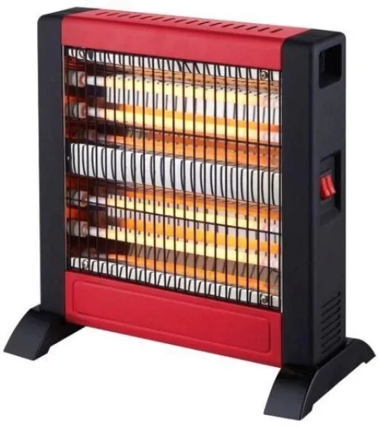 ShopMarket Portable Quartz Space Heater – Safety Switch, Fast Warmth, Compact Electric Place Heater