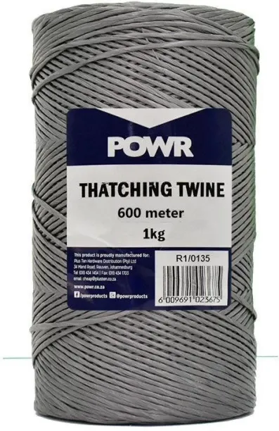 POWR Thatching Twine Polypropylene Dark Grey Medium 1Kg 600m/kg Twisted Rope