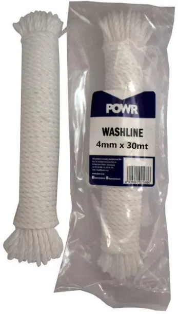 POWR Wash Line Nylon 4mm x 30mt Twisted Rope