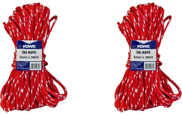 POWR Ski Rope Hanks 5mm x 30M ( 2 Pack ) Twisted Rope