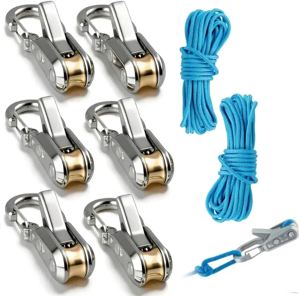 Bloom Box 6-Pack Rope Tightening Tool & Tensioner,Stainless Steel Cord Tightening Tool with Roller …
