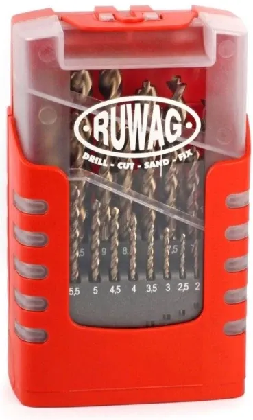 RUWAG Standard Metal Drill Bit Set 1-10mm Rotary Bit Set