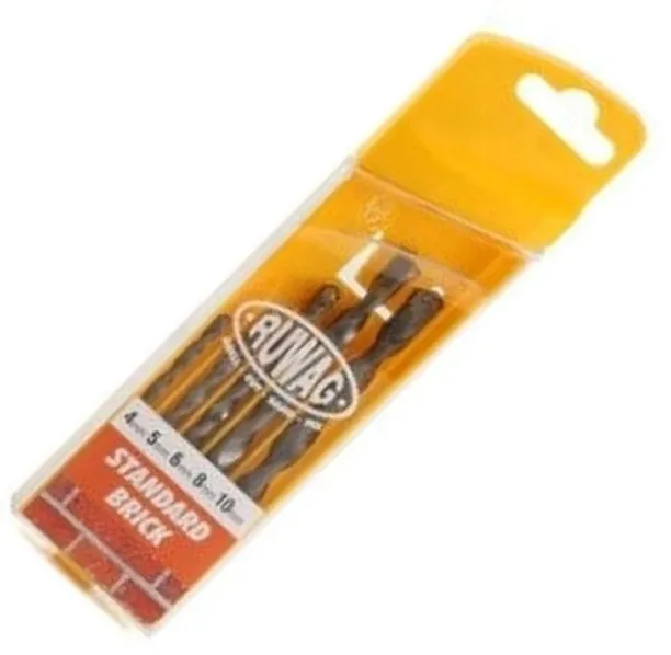 RUWAG 5 Piece Standard Brick Drill Bit Set Rotary Bit Set
