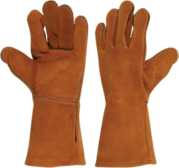 Eco Premium Leather Braai Gloves, Heat Resistant Braai Cooking Glove (2 Pack) Leather  Safety Gloves