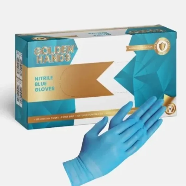 Golden Hands MEDIUM NITRILE GLOVES Nitrile  Safety Gloves
