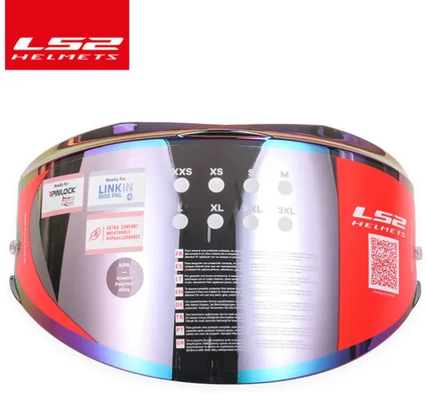MAX LS2 Valiant helmet visor suitable for ls2 ff399 helmets lens clear smoke rainbow silver replace…