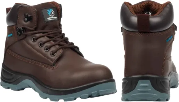 Grittgear Steel Toe Genuine Leather Safety Shoe