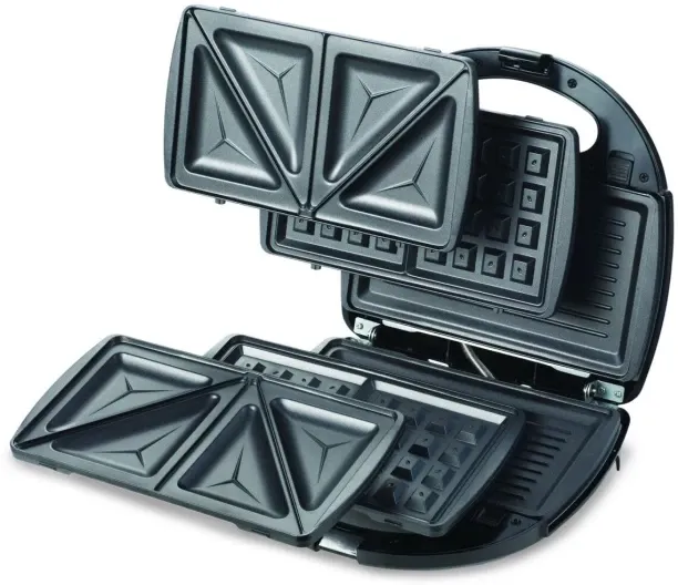 ELCTRO WORLD 3 In 1 Sandwich Maker Electric Waffle, Grill, Toast