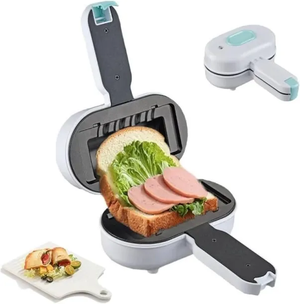 Fariedl Mini Sandwich Maker & Waffle Iron – 3-in-1 Breakfast Machine, Compact Panini Press with Non…