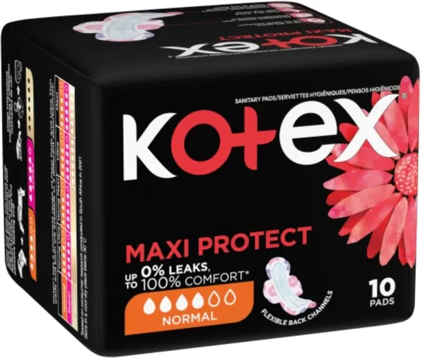 kotex Designer Maxi Pads Normal 10 Pads Regularsize Sanitary Pad
