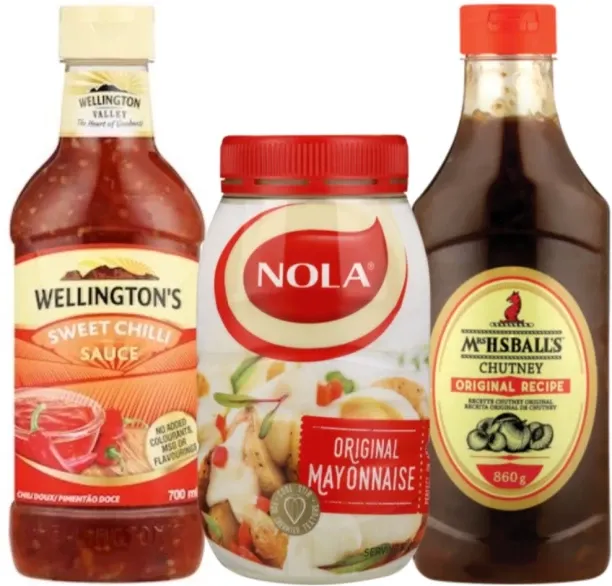 Wellington's, Nola,MRS HsBall's Sweet Chilli, Mayonnaise, Chutney Sauce