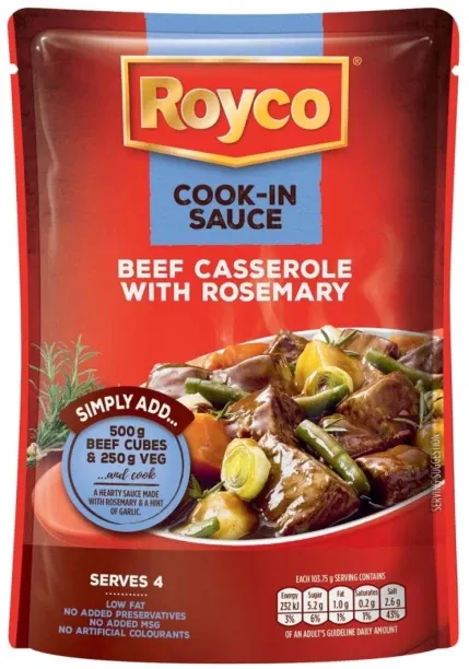 Royco Beef Casserole With Rosemary Cook in Sauce Sauce Mix