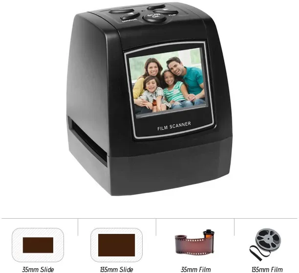Lingfeng Photo Film Scanner Slide Digitizer Digital Image Converter with TV Output and Built in LCD…