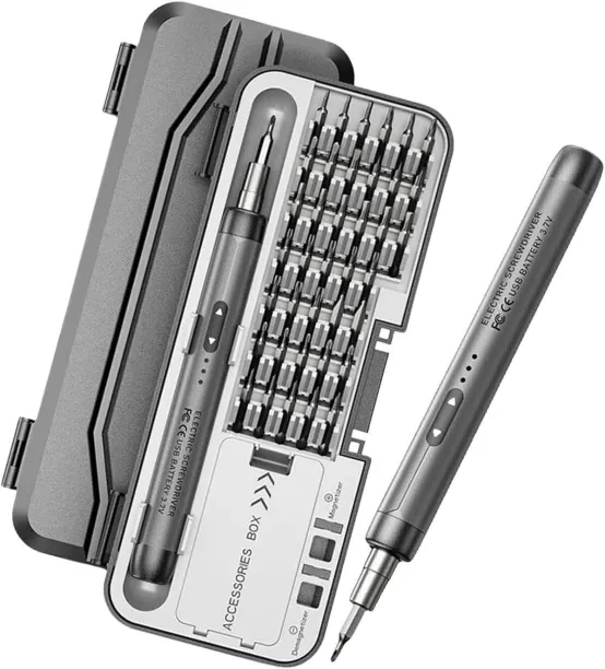 Bloo 46 in 1 Rechargeable Cordless Electric Screwdriver Set Precise Power Tool Drill for Computer R…