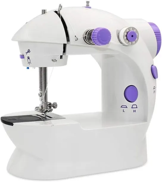 BOWENSTORE Mini Electric Sewing Machine Handheld Portable Sewing Machines Adjustable 2-Speed with F…