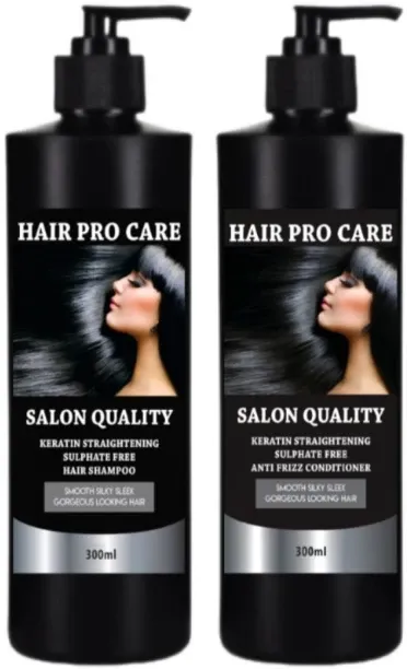 Hair Pro Care Keratin Straightening Sulphate Free Hair Shampoo & Keratin Straightening Sulphate Fre…