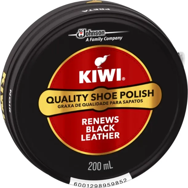 Kiwi Shoe Polish Black 200ml Suede Shoe Wax Polish